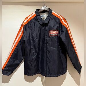 Vintage California TransGo Pro Builders Black and Orange Jacket 60s 70s car